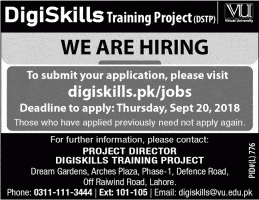 Jobs In Digiskills Training Project Virtual University