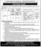 MILITARY LANDS & CANTONMENTS DEPARTMENT JOBS 2023