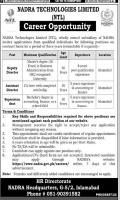 NADRA Technologies Limited (NTL) Jobs April 2023