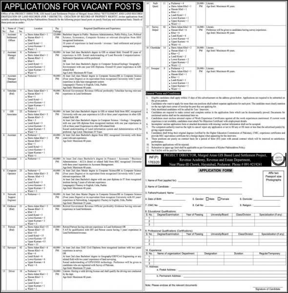 Revenue and Estate Department Jobs May 2020 KPK